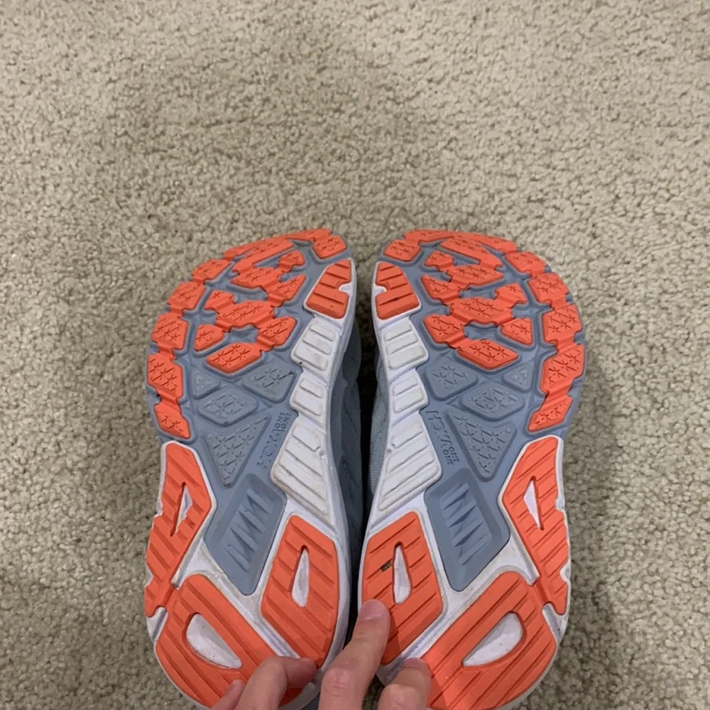 WOMENS 7.5 blue and white HOKAS - Picture 4 of 4